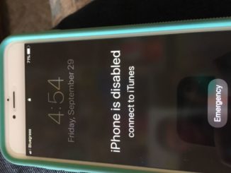 iPhone Is Disabled Connect To iTunes
