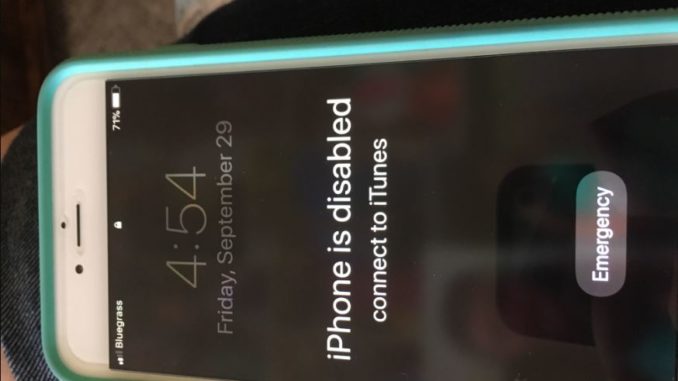 iPhone Is Disabled Connect To iTunes
